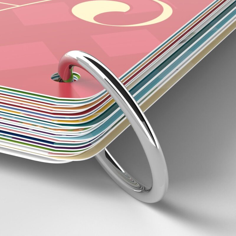 ABC Scripture Memory Cards closeup of ring