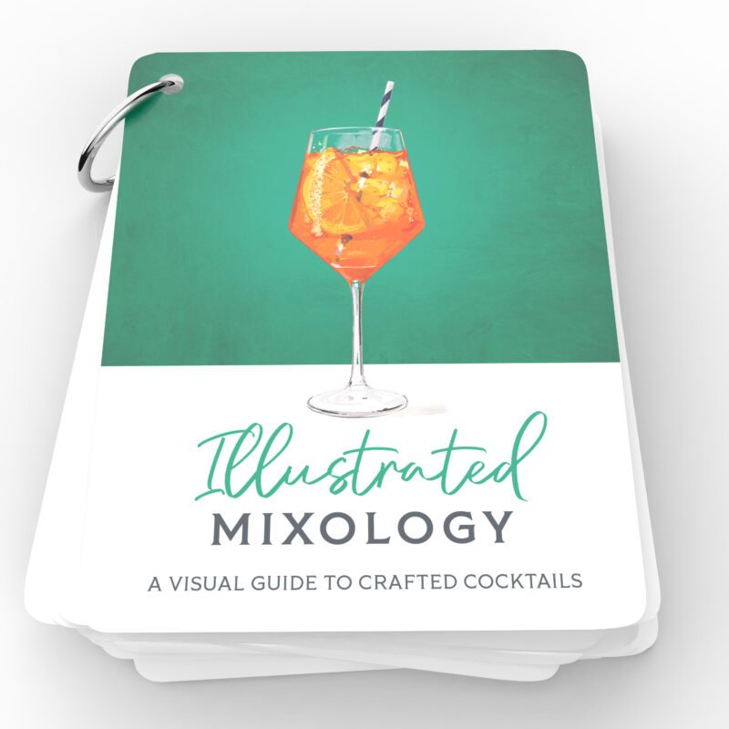 Illustrated Mixology: A Visual Journey To Crafted Cocktails – 18 Cocktail Cards With Illustrations And Ingredients Feature image