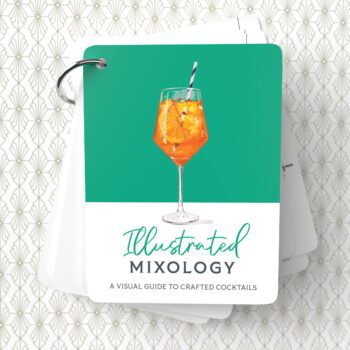 “Illustrated Mixology: A Visual Journey To Crafted Cocktails” Flashcard Book - 18 Cocktail Illustrations with Ingredients Feature Image