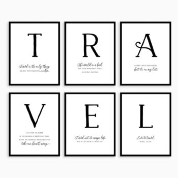 Travel Quotes Wall Art