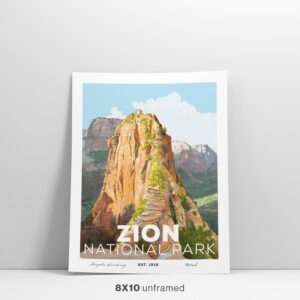 Zion National Park Poster 8x10 Feature Image