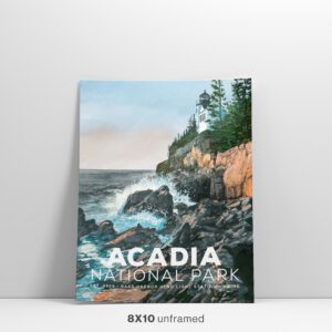 Acadia National Park Wall Art Vintage Poster Feature Image