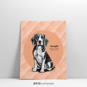 Beagle Modern Dog Wall Art 8x10 Feature Image