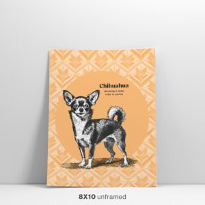 Chihuahua Modern Dog Wall Art 8x10 Feature Image
