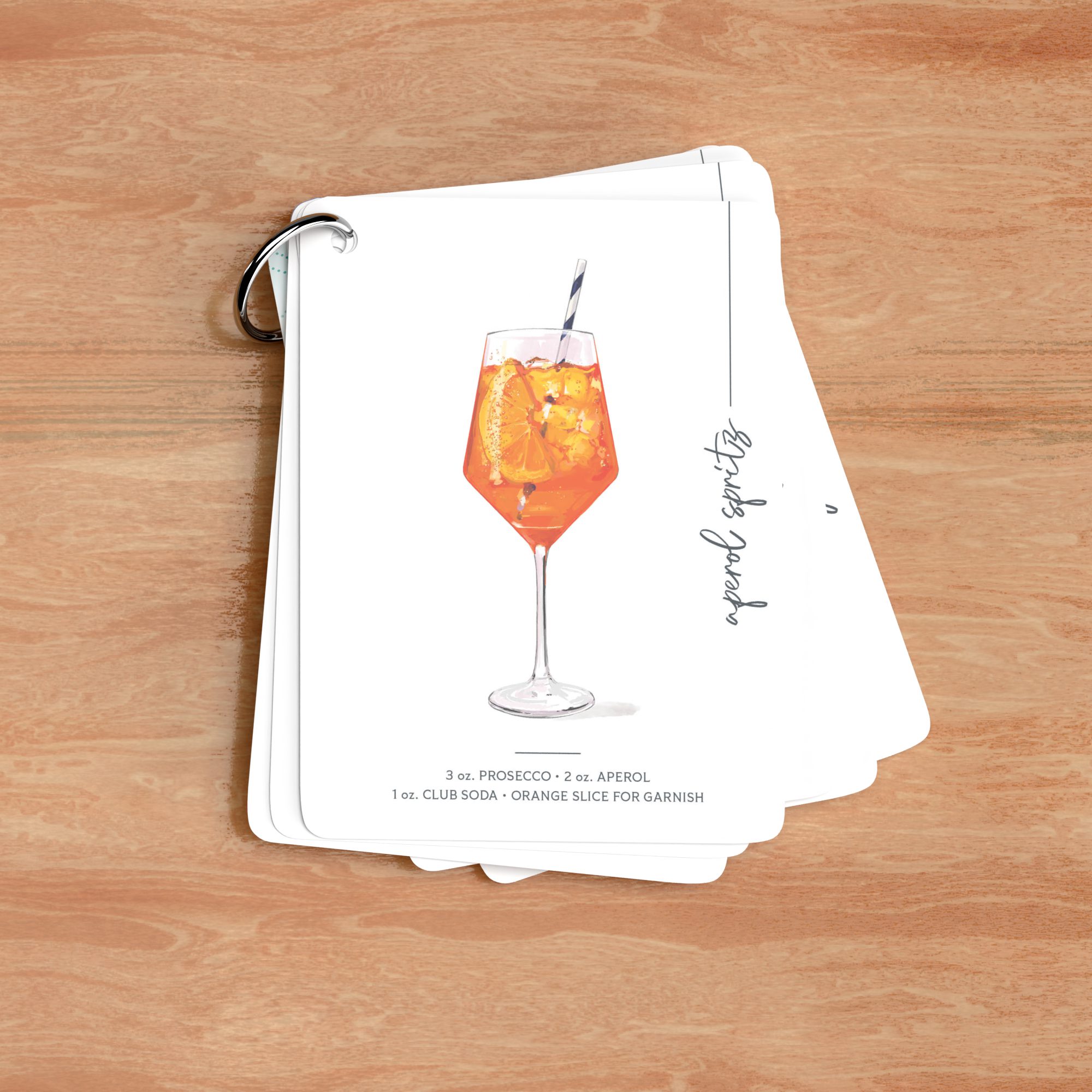 Illustrated Mixology Cocktail Recipe Book Flashcards