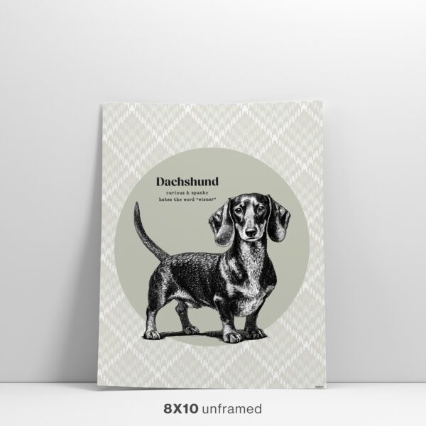 Dachshund Fun Dog Wall Art 8x10 Feature Image