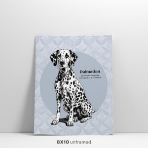 Whimsical Dalmatian Dog Wall Art 8x10 Feature Image