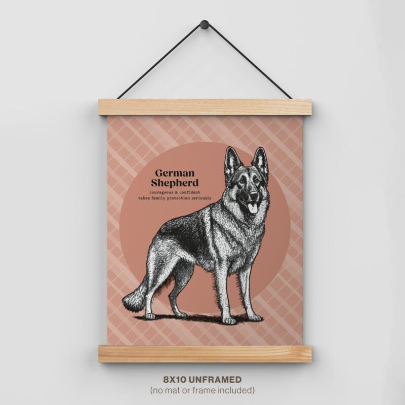 German Shepherd Decor for Poster hanger