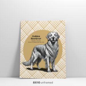 Adorable Golden Retriever Dog Wall Art 8x10 Feature Image