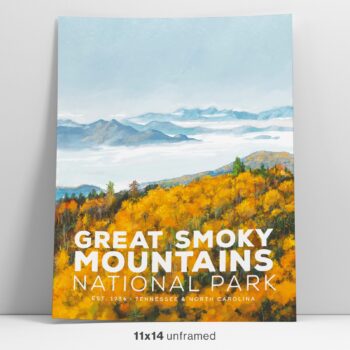 Great Smoky Mountains National Park Poster by Stamp My Passport | 11x14 inch Feature Image