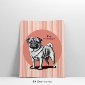Pug Dog Wall Art 8x10 Feature Image