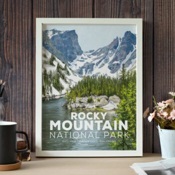 ocky Mountain National Park Poster by Stamp My Passport | 8x10 inch in frame featured image