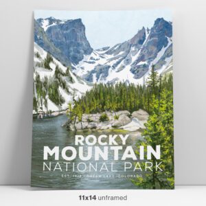 Rocky Mountain Vintage Wall Art Poster 11x14 Feature Image