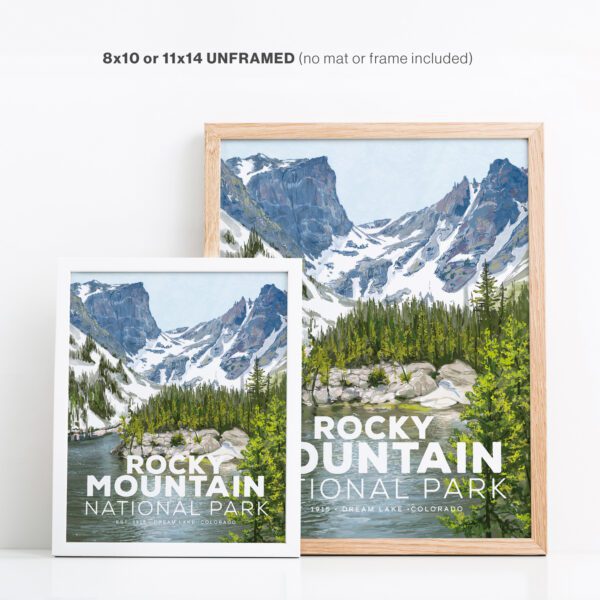 Rocky Mountain National Park Vintage Poster in poster in both available sizes