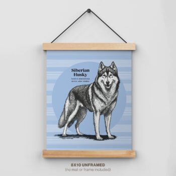 Siberian Husky Decor for Poster hanger