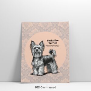 Yorkshire Terrier Yorkie Dog Wall Art 8x10 Feature Image