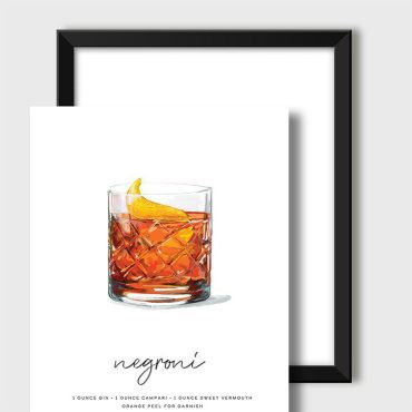 Place Cocktail wall art print in frame