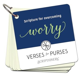 Verses For Purses Bible Verse Scripture Cards for Overcoming Worry - Verses for Purses - Ring Bound feature image