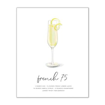 French 75 Cocktail Wall Art feature image