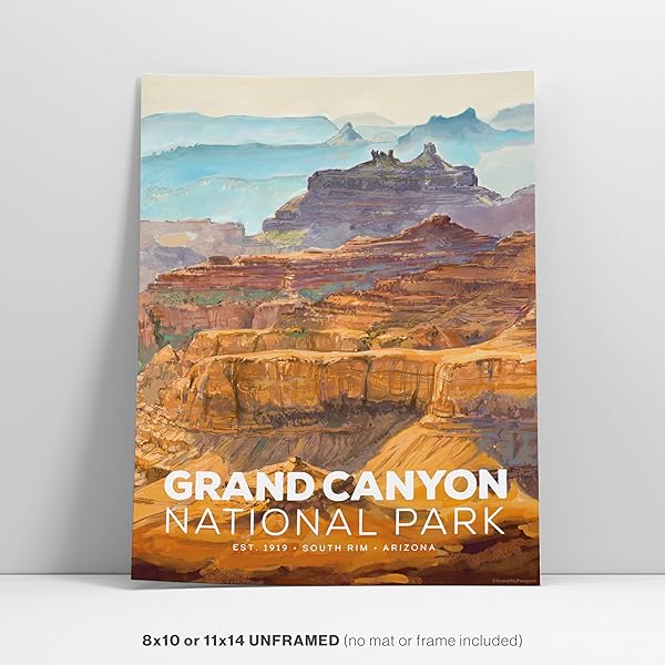 Grand Canyon National Park Poster leaning against wall