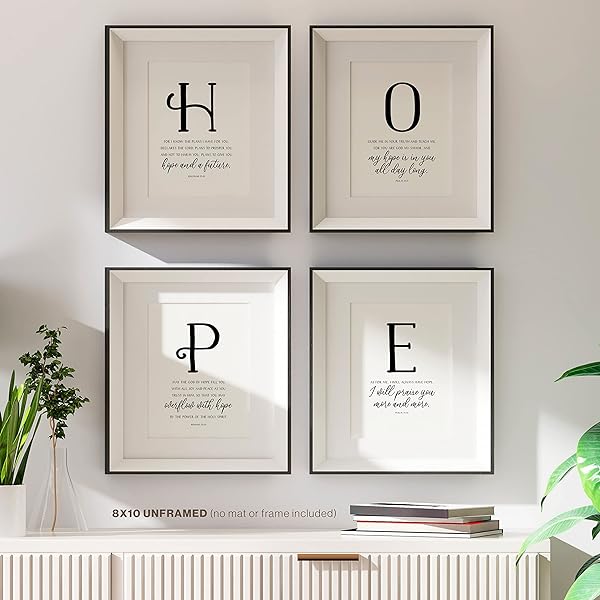 Hope Christina Wall Decor framed on a wall (frames not included)