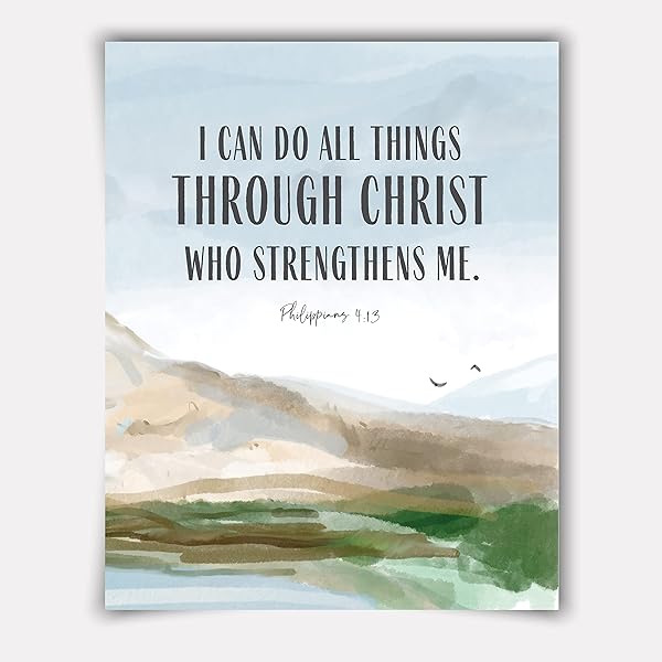I can do All Things Through Christ Christian Wall Art Poster Single Print Image