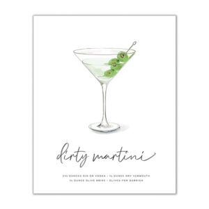 Dirty Martini Cocktail Wall Art feature image