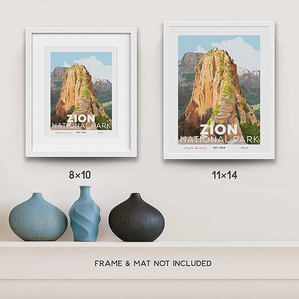 Zion National Park Poster 8x10 vs 11x14 comparison image