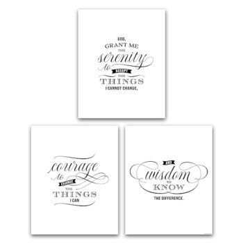 3 piece serenity prayer wall art feature image