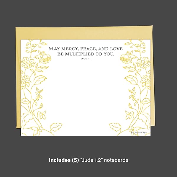 Assorted Luxurious Christian Notecard set - Jude 1:2 style image