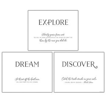 Explore Dream Discover travel Wall Art feature image