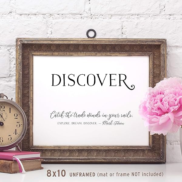 Explore Dream Discover travel Wall Art Discover framed (frames not included)