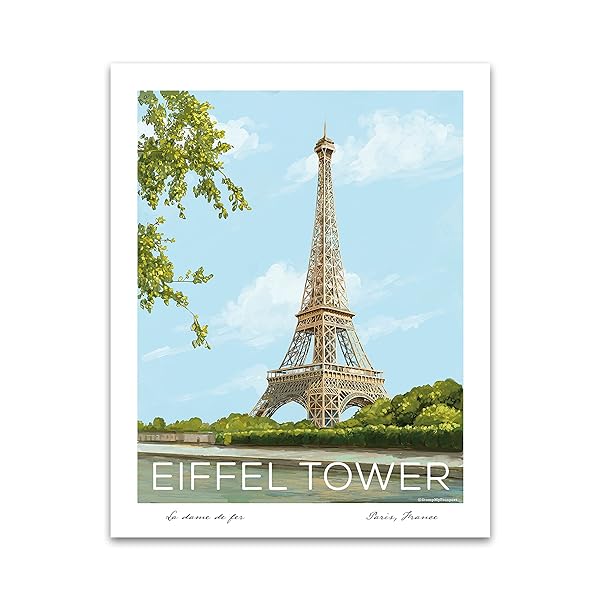 Vintage Eiffel Tower Paris Travel Poster feature image