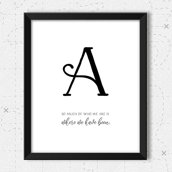 Wander Quote Wall Art Individual Framed Letter A (frame not included)