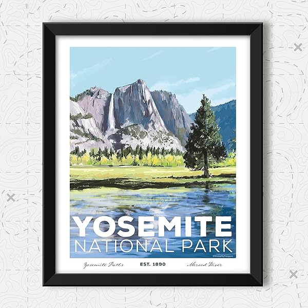 Yosemite National Park in Black Frame (frame not included)