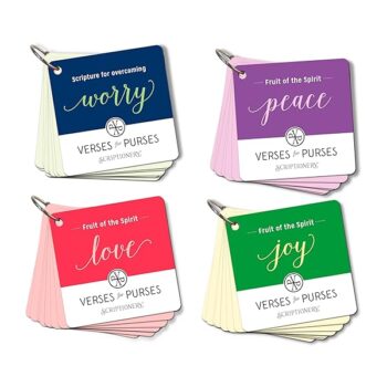 Fruit of The Spirit Bible Verse Scripture Cards | Ring Bound | Verses for Purses (4-Pack) Feature Image