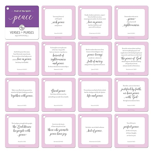 Verses For Purses Peace Card layout