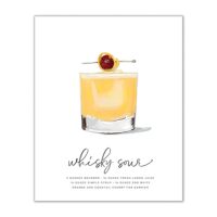 Whisky Sour Cocktail Wall Art feature image