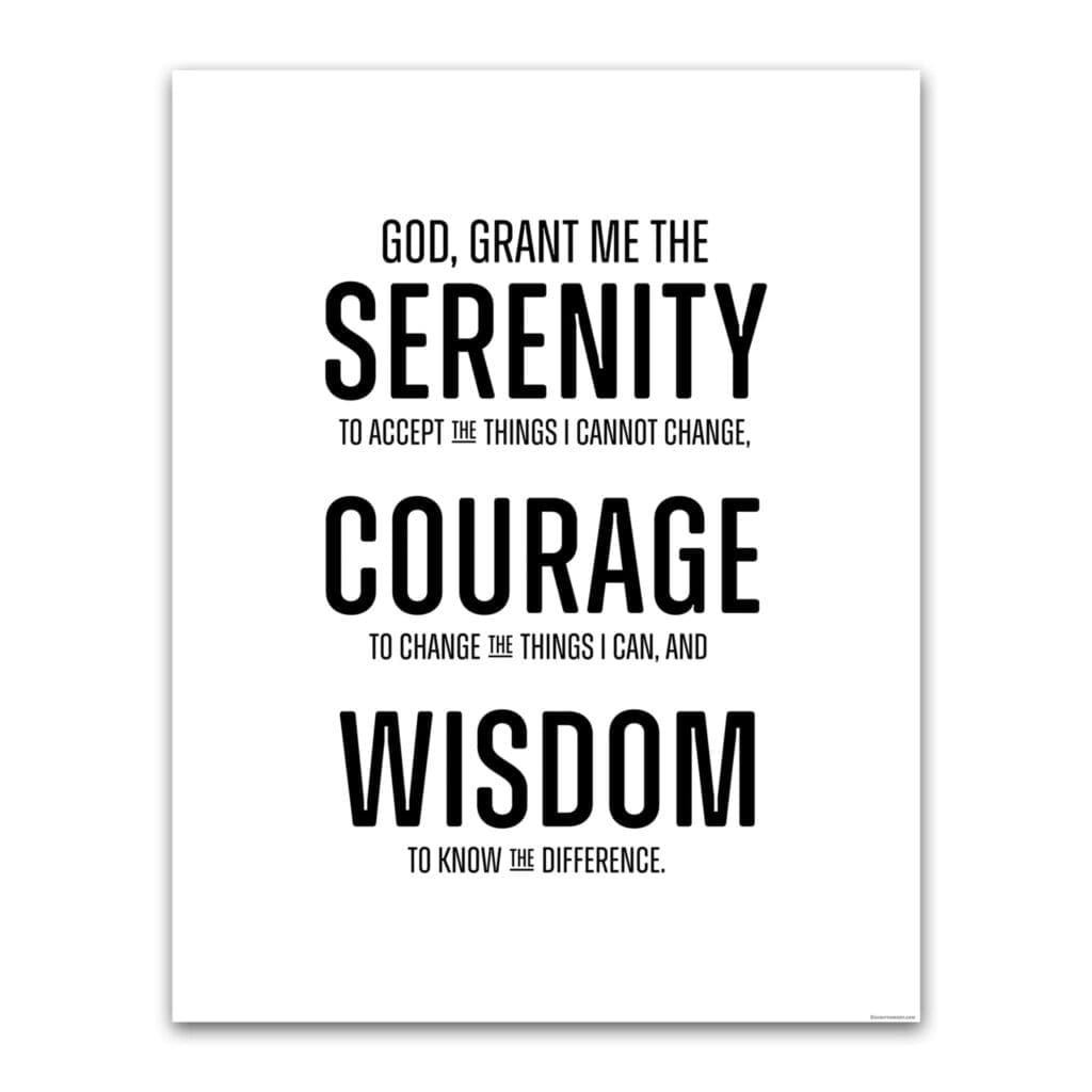 Serenity prayer wall décor, Serenity prayer wall décor, Sobriety gifts for men and women, Alcoholics Anonymous gifts